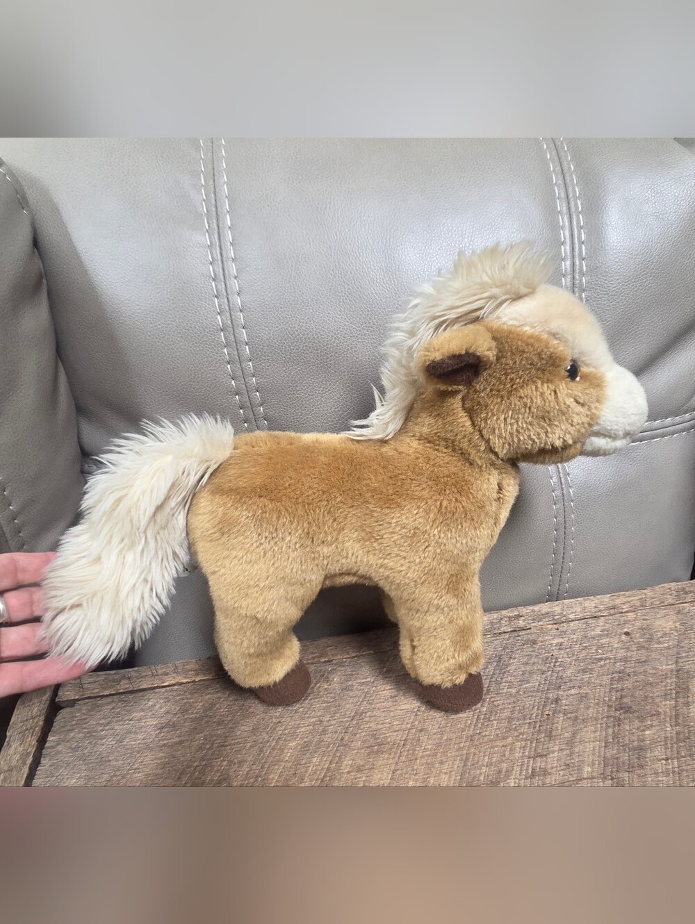 Vintage Toys R Us Animal Alley Palomino Horse Pony Plush Stuffed Animal 10" 1Q